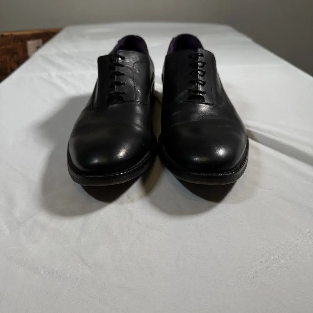Robert Graham Mackenzie Made In Italy Plain Toe Oxford Shoes Black 11D